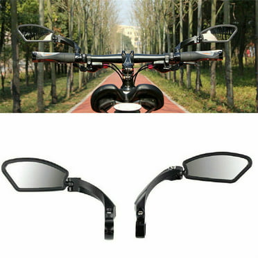 Rotate Cycling Bike Handlebar Wide Angle Rearview Mirror Black Security NEW